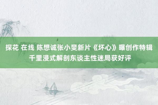 探花 在线 陈想诚张小斐新片《坏心》曝创作特辑 千里浸式解剖东谈主性迷局获好评