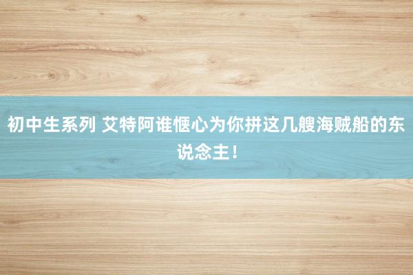 初中生系列 艾特阿谁惬心为你拼这几艘海贼船的东说念主！